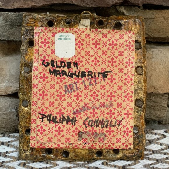 VTG 4 Floral Original Oil Paintings Gold Frames Black Philippa Connolly 1970 - Picture 4 of 16